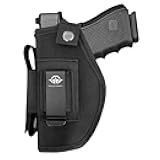 IWB/OWB Pistol Holsters Fit：Glock 19 17 26 43/G2C G3C/Sig P320/M&P 9mm 40/45/380 /Security 9/Hellcat (Black, Right/Left Hand Draw (IWB/OWB) with Mag Pouch)