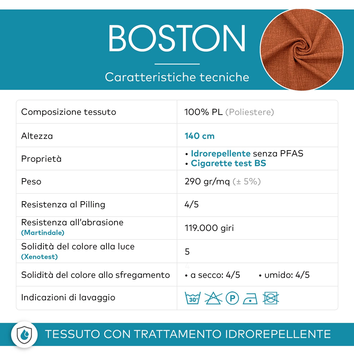 DESHOME Boston 10 Meter Wasserabweisender Stoff Meterware Strapazierfähiger Stoff für Polstermöbel Sofa Kissen Stuhl Dunkelrot