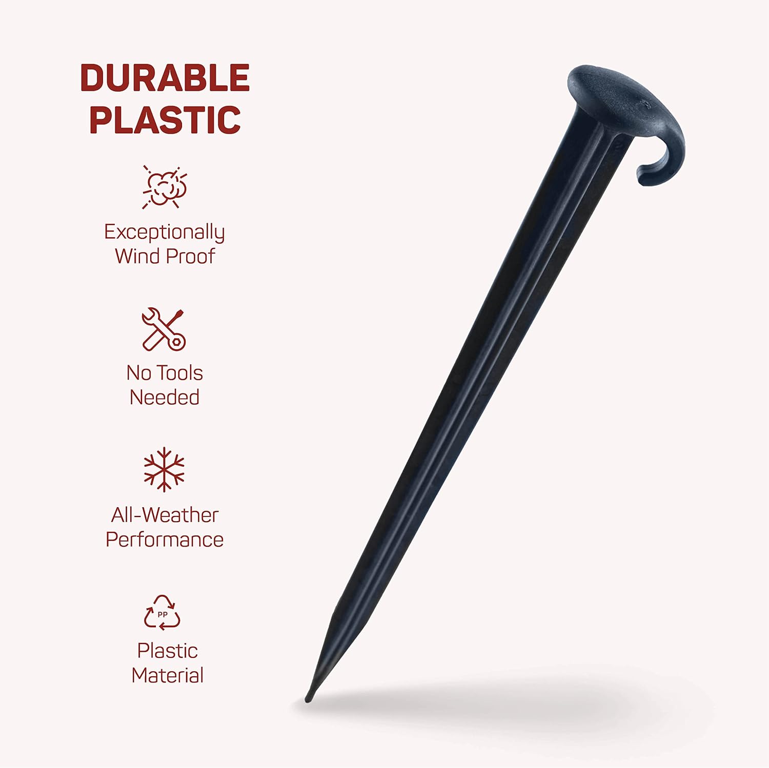 Plastic Stakes For Inflatables 7" [Set of 12] Replacement Stakes For Outdoor Inflatables, Securely Anchor Christmas Decorations Plastic yard Stakes For Inflatables. Tent & Inflatables Stakes. USA Made