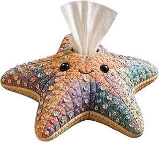 Quilted sea Animal Tissue Box DIY Kit, Quilted Tissue Box Kit, Sea Animal Sewing Kit for Home Decor Gift