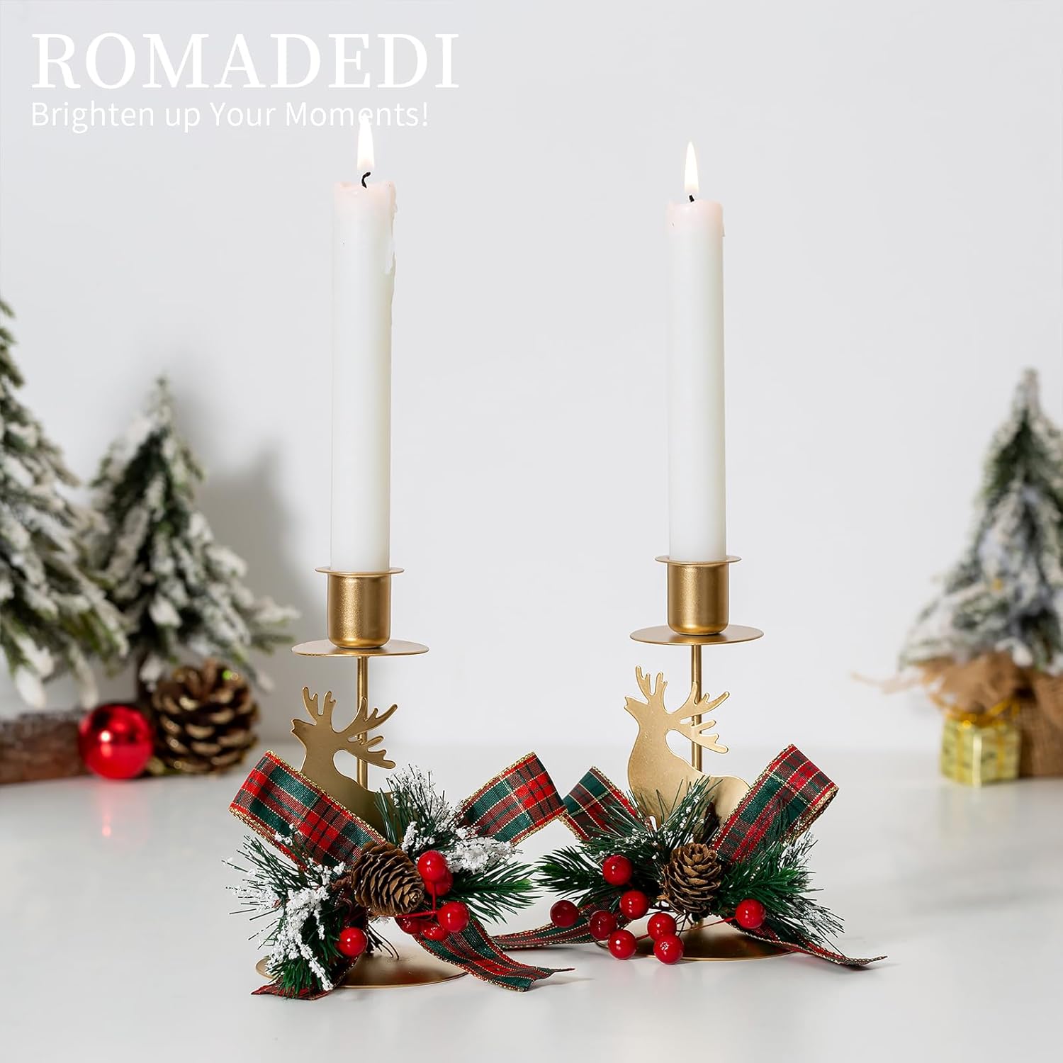 Romadedi Szarvas Gyertyatartó különböző elrendezésben