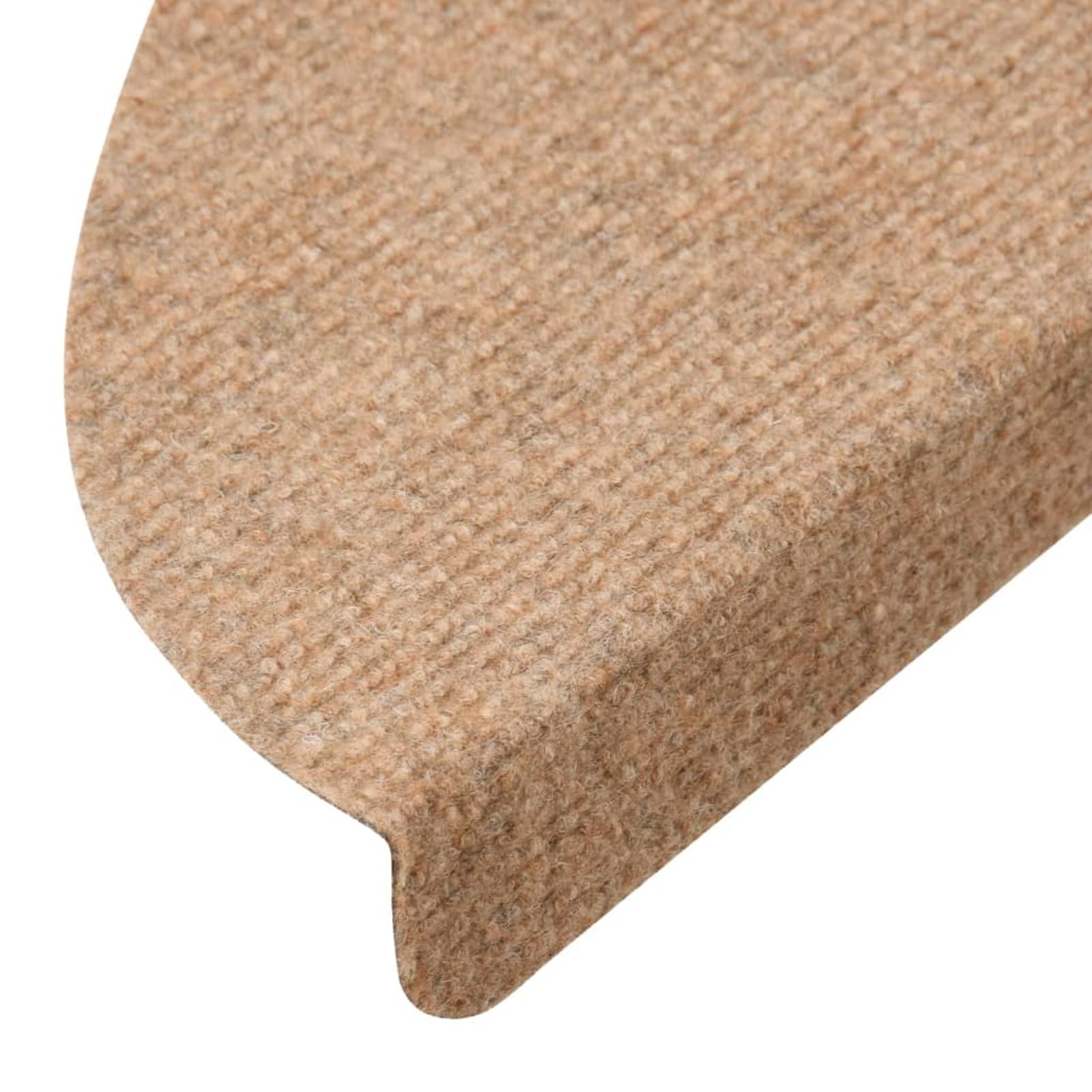 Tidyard Tapis d'escalier Auto-adhésifs 10 pcs Beige 56x17x3 cm, Tapis Escalier Tapis de Sécurité pour Sol Protection, Aînés et Animaux