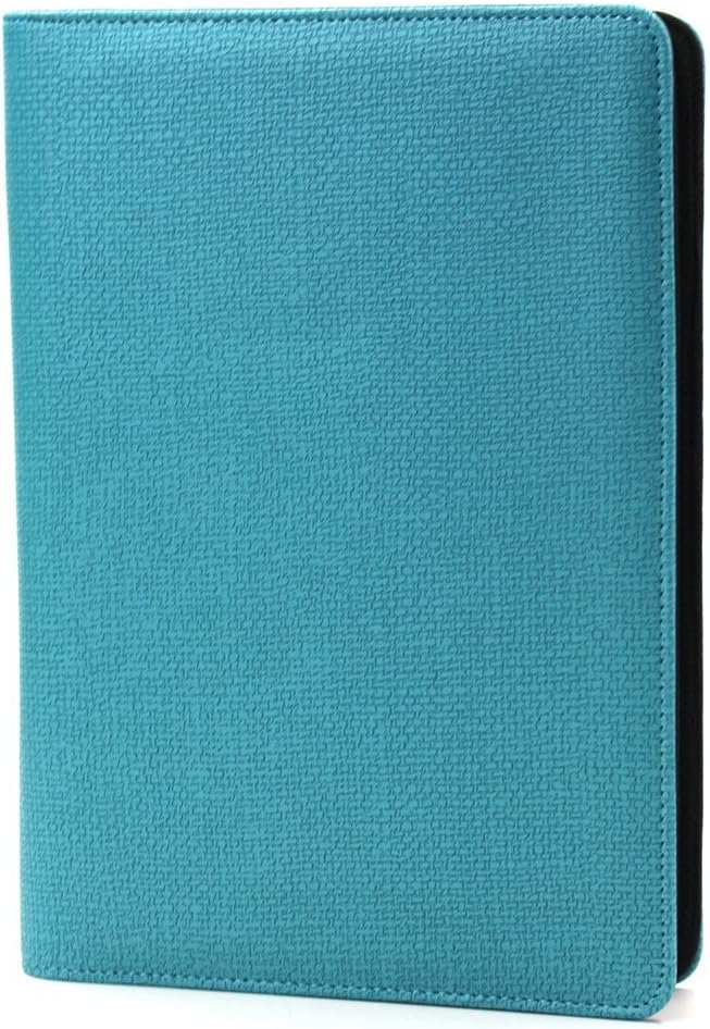 Chris.W A5 Zipper Planner 6 Ring Binder Organizer with Lined Refills, Clear Ruler, Calculator, Clear PVC Card Bag Included (Blue)