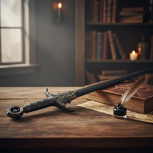 Miniatura 5 de SZCO Espada medieval Earl of Huntington de 33 pulgadas, réplica de espada histórica de caballero con hoja de espejo de espada de acero inoxidable,