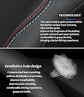 Vista 5 de Funda de cuero de ajuste personalizado para volante de automóvil Honda, estilo A, 3.5 pulgadas