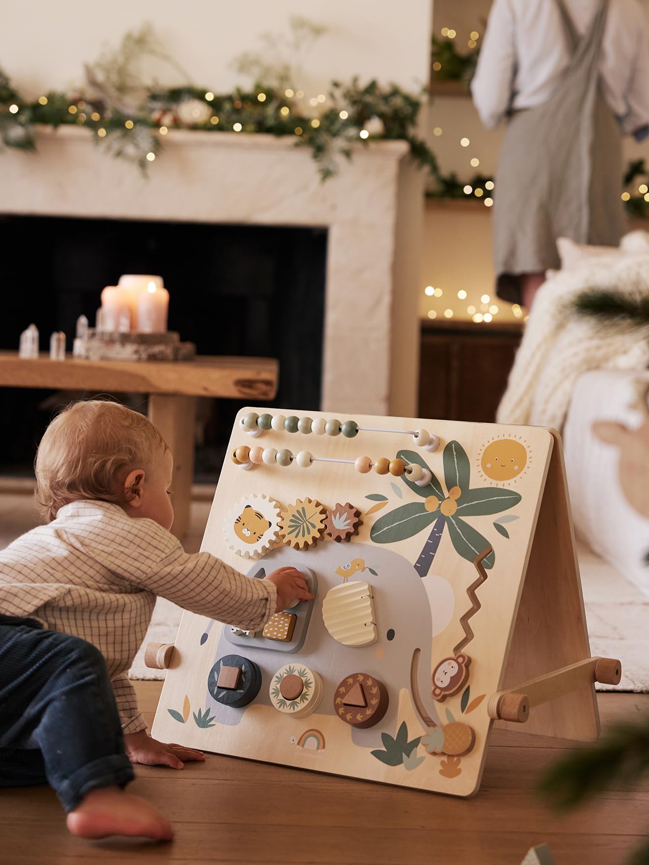 VERTBAUDETBaby Activity-Tafel TANSANIA aus Holz FSC®, wendbarweiß