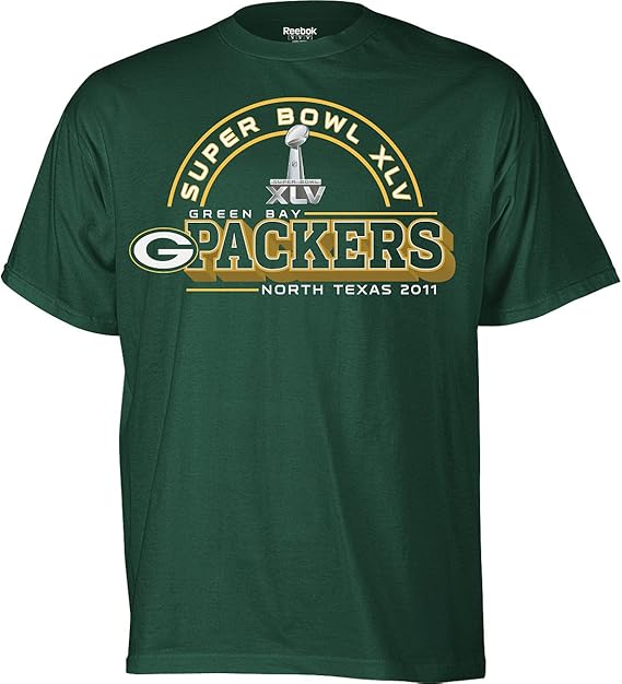Amazon.com : Reebok Green Bay Packers Super Bowl XLV We are Here T-Shirt Medium : Sports Fan T 