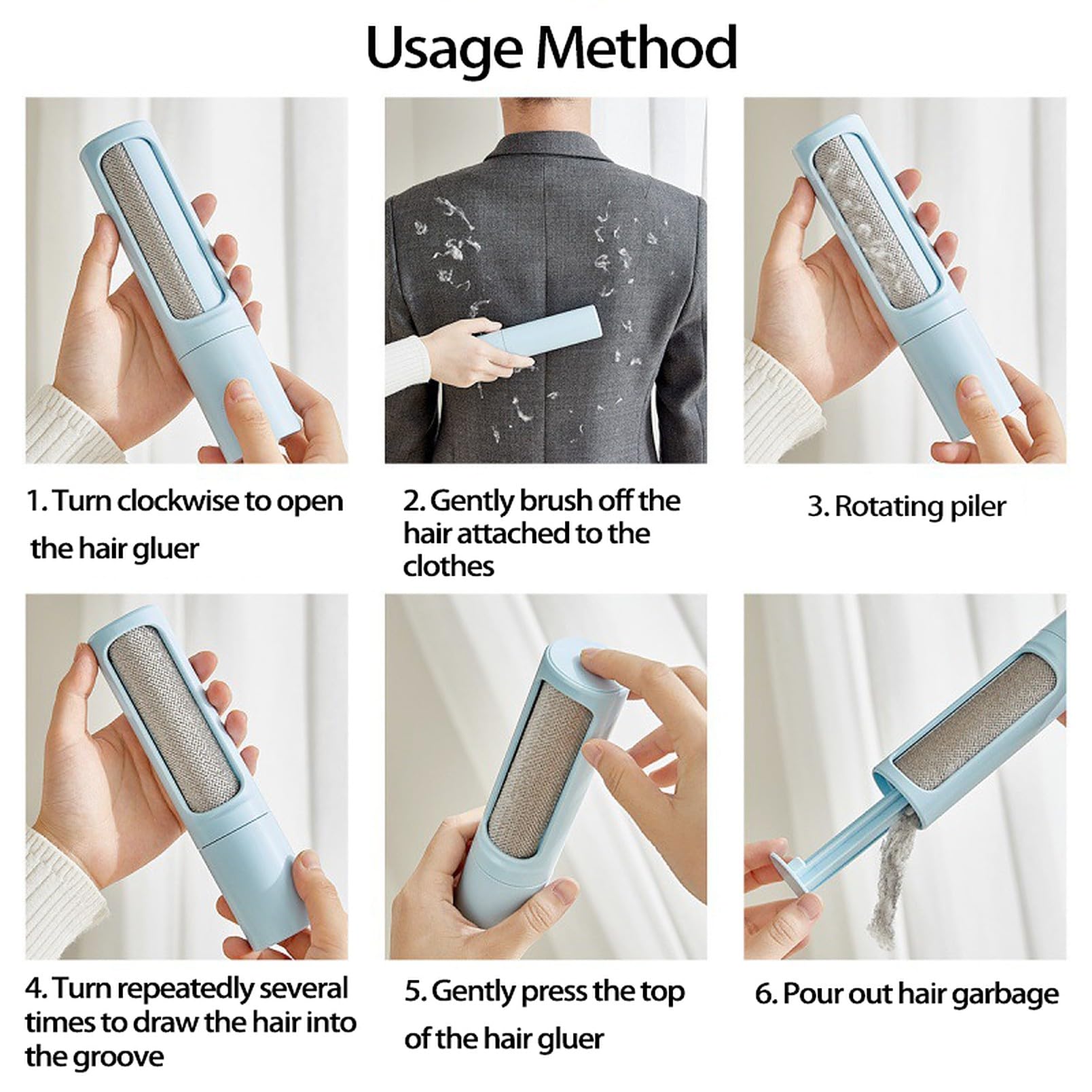 Fusselrolle Wiederverwendbar 2er Set - Tierhaarentferner Für Kleidung & Möbel