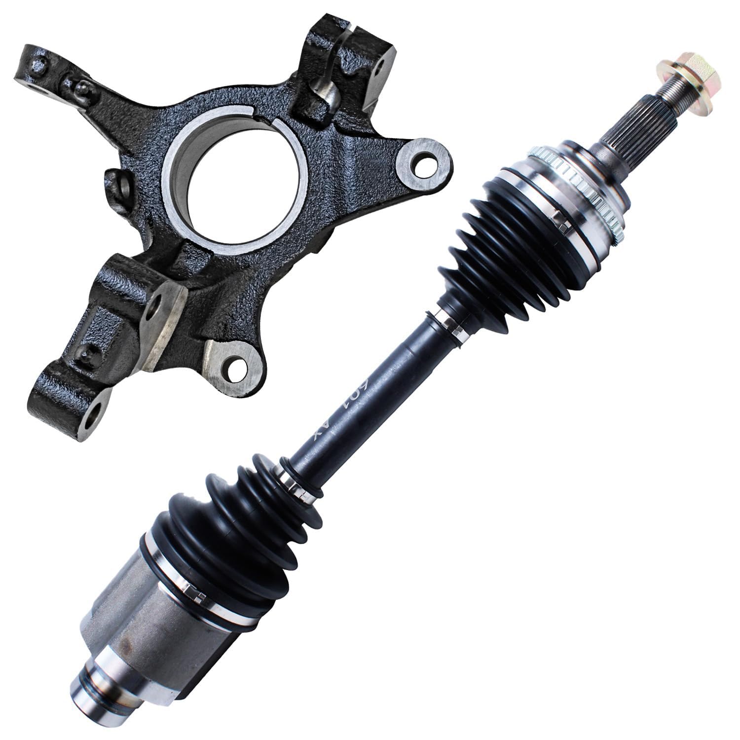 Detroit Axle - FWD Front Right Steering Knuckle CV Axle for 07-14 Ford Edge