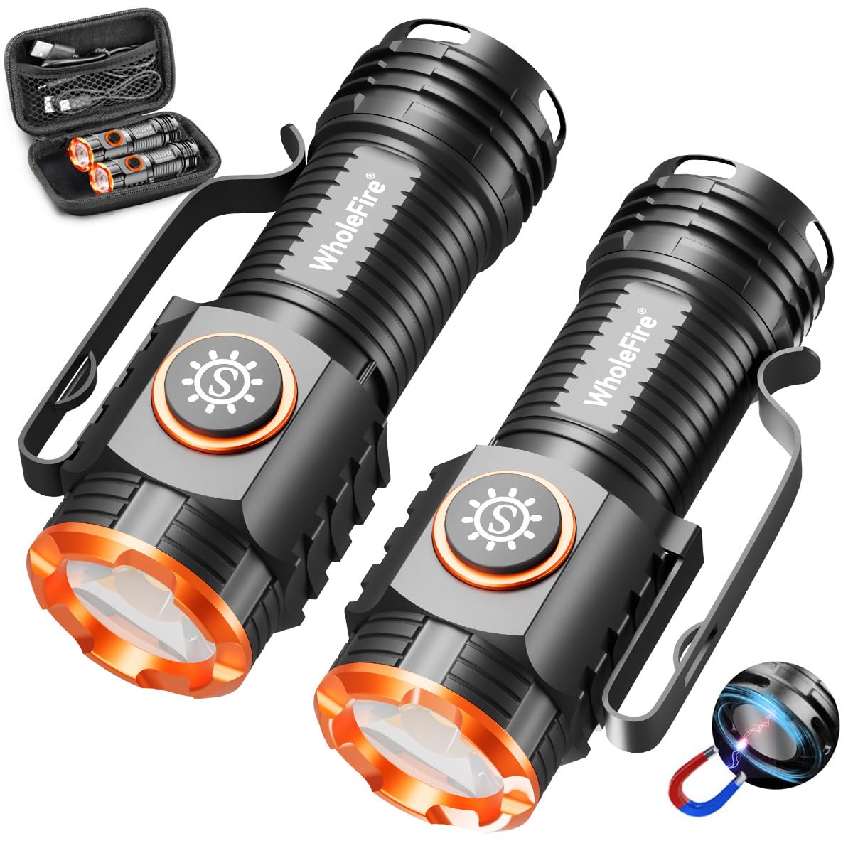 Mini latarka LED, ładowalna, 1000 lumenów, wodoodporna, 3 tryby, mini ręczna mała latarka na kemping, do aktywności na świeżym powietrzu, wędrówek, nagłych wypadków