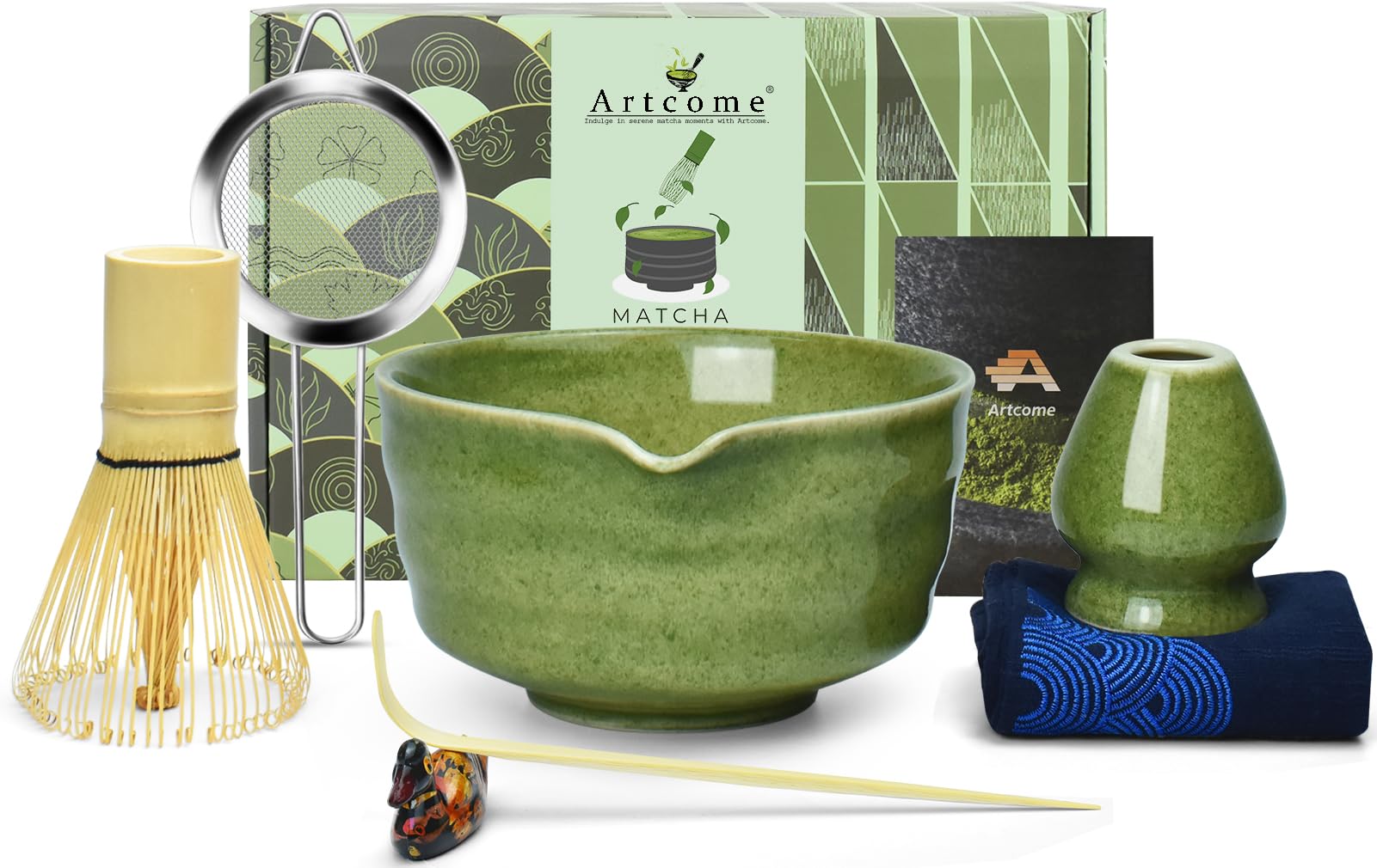 Artcome, Japanse matcha theeservies, garde, traditionele schep, kom