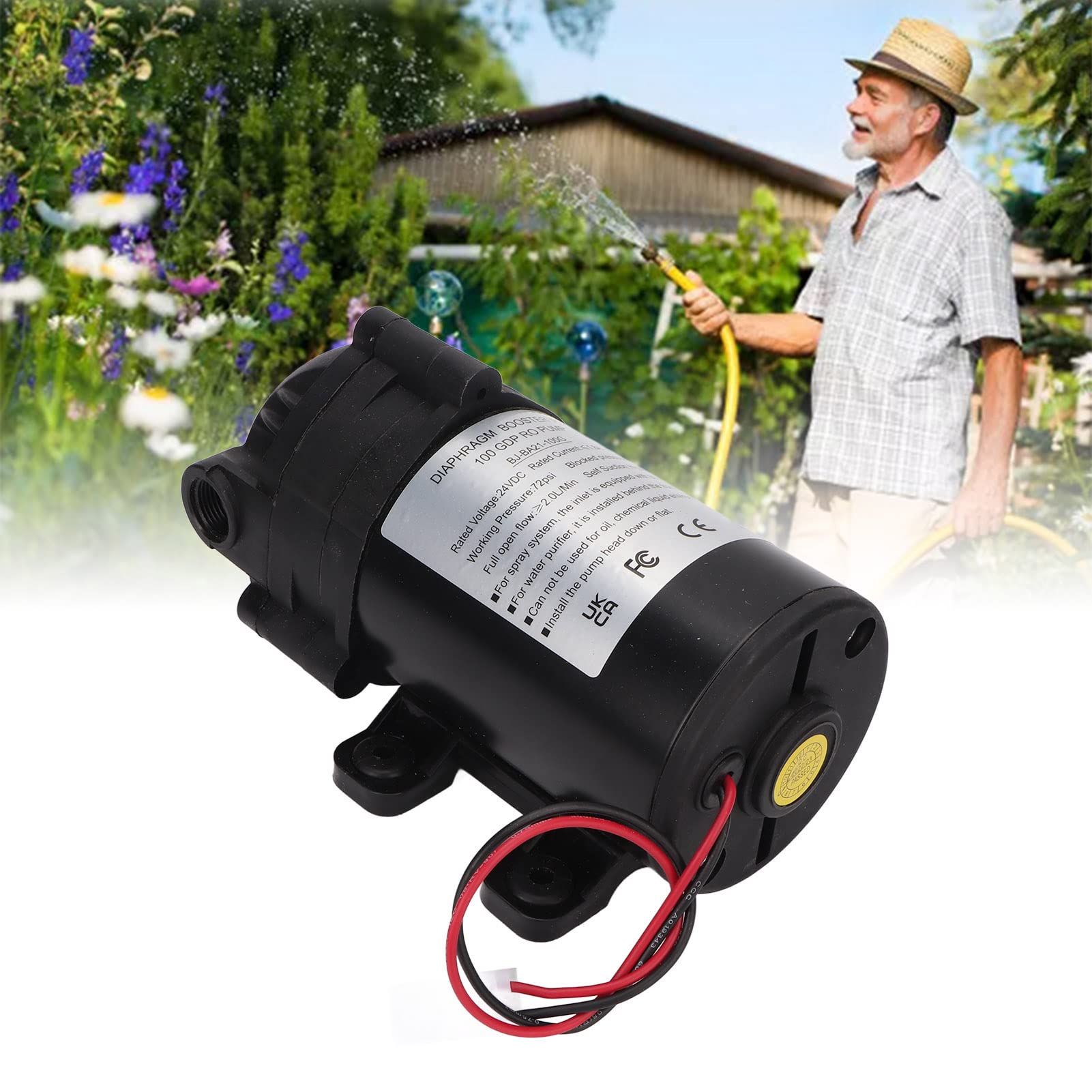 BORDSTRACT Bomba autocebante, presión de diafragma de refuerzo de agua, accesorios de baño de cocina de rosca hembra G3/8 para RV, caravana, uso marino e industrial