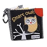 Touch and Feel Cloth Crinkle Books for Babies Infant, Baby Books Toys 0-3-6-12 Months, Christmas Shower Baby Gifts, High Contrast Toys,Teething Teethers, Tummy Time Mirror Toys for Boys and Girls-Owl