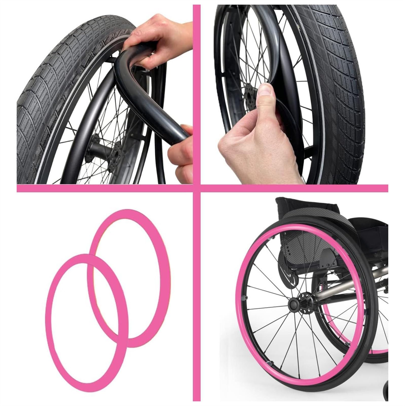 Funda para silla de ruedas, accesorios para silla de ruedas, funda para silla de ruedas antideslizante y resistente al desgaste de 22 pulgadas/24 pulgadas, 1 par de fundas de silicona para silla de r