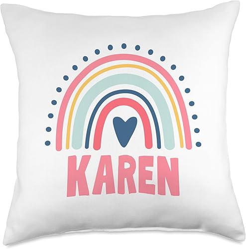 Miniatura 4 de Idea Regalo Personalizzata con Nome Gifts Idea Karen Name Custom Woman Myth Legend Pink Birthday Party Throw Pillow, 16x16, Multicolor