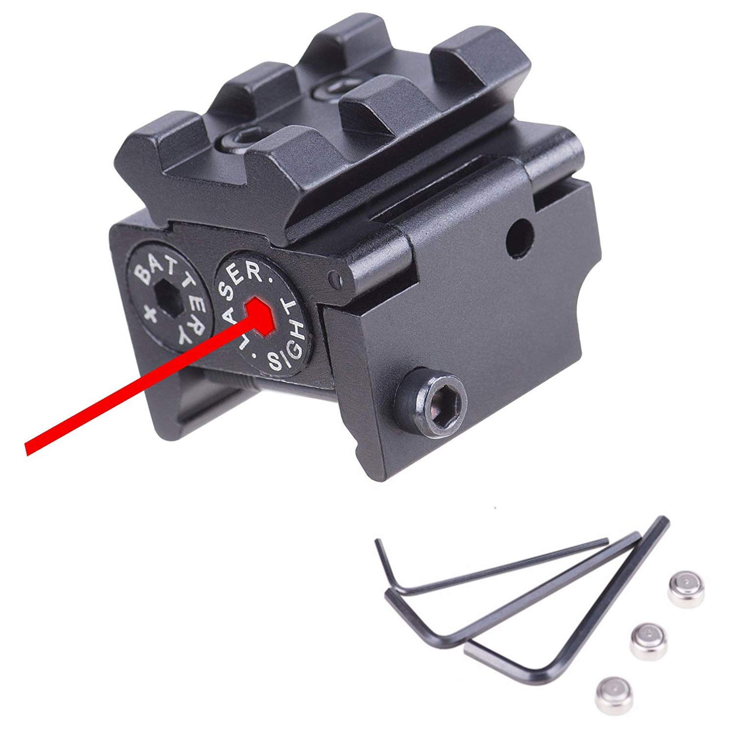 Laser Compact IRON JIA’S – Point Rouge Réglable Sur Rail 20mm, Pour Airsoft, Chasse, Carabine – Alliage Alu