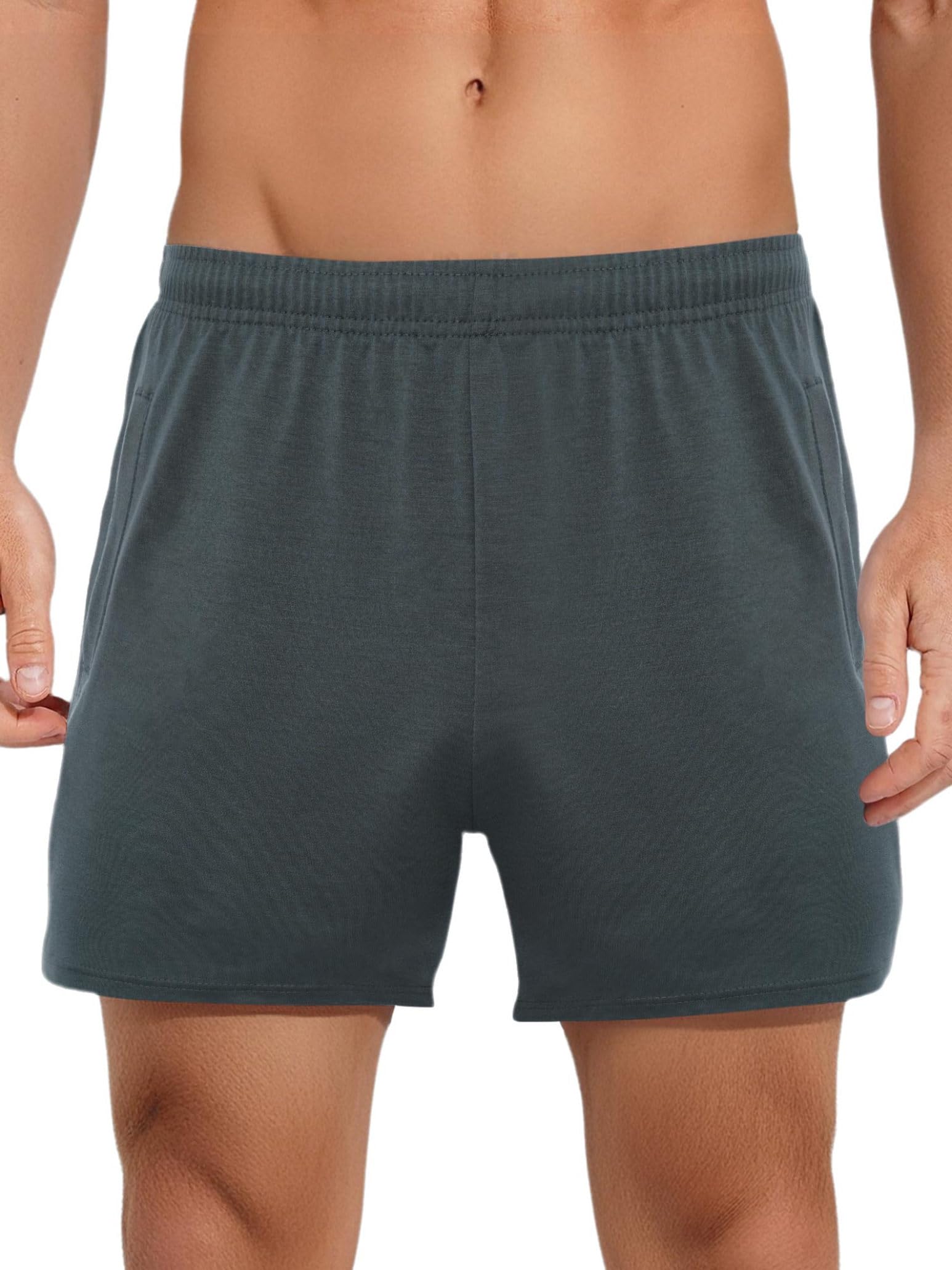 Mens Drawstring Sports Shorts Tear Away Sides Split Basketball Workout Shorts with Pockets