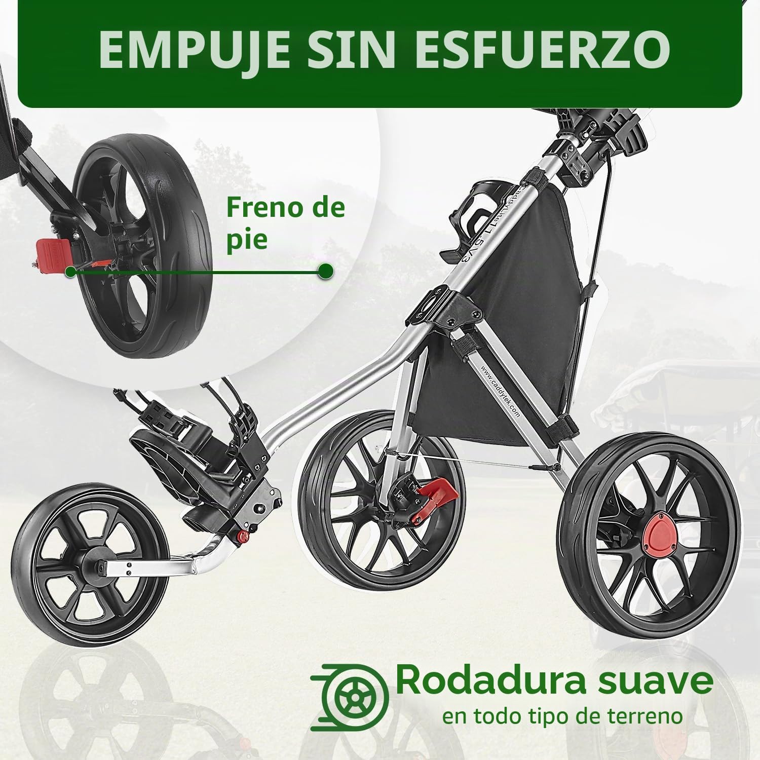 Caddytek CaddyLite 11.5 V3 Carrito de Golf 3 Ruedas Ligero Plegable