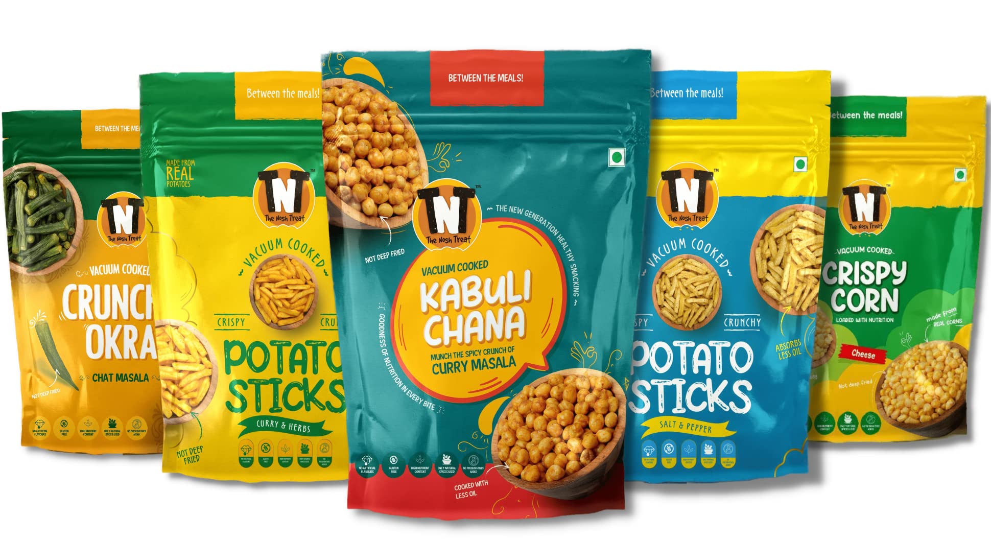 TNT The Nosh Treat | Vacuum Cooked Pepper Vegetable Chips | Rich In Proteins | Healthy Snack | No Preservatives | Gluten-Free | Vegan Friendly Snack((Pack Of 5, 324Grams)) (B0BHH74LKG) Amazon Price History, Amazon Price Tracker