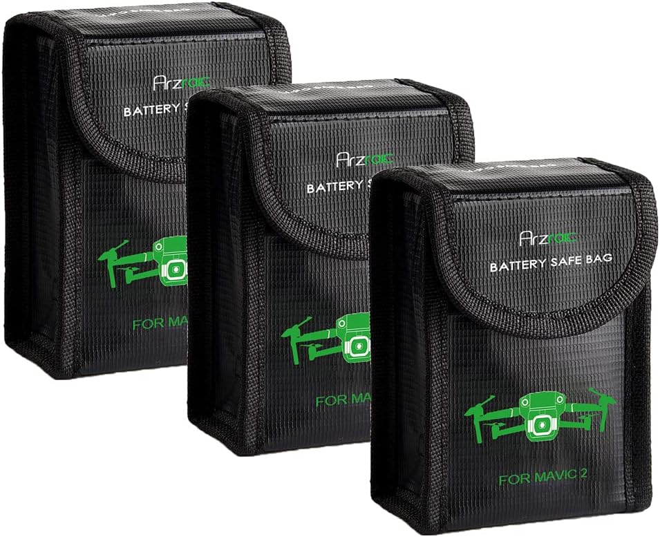 Mavic 2 Pro Zoom Battery Safe Bag Explosion Proof Battery Protection Holder Protector Fireproof Lipo Battery Bag Guard Carrying Case for DJI Mavic 2 Pro Zoom Accessories