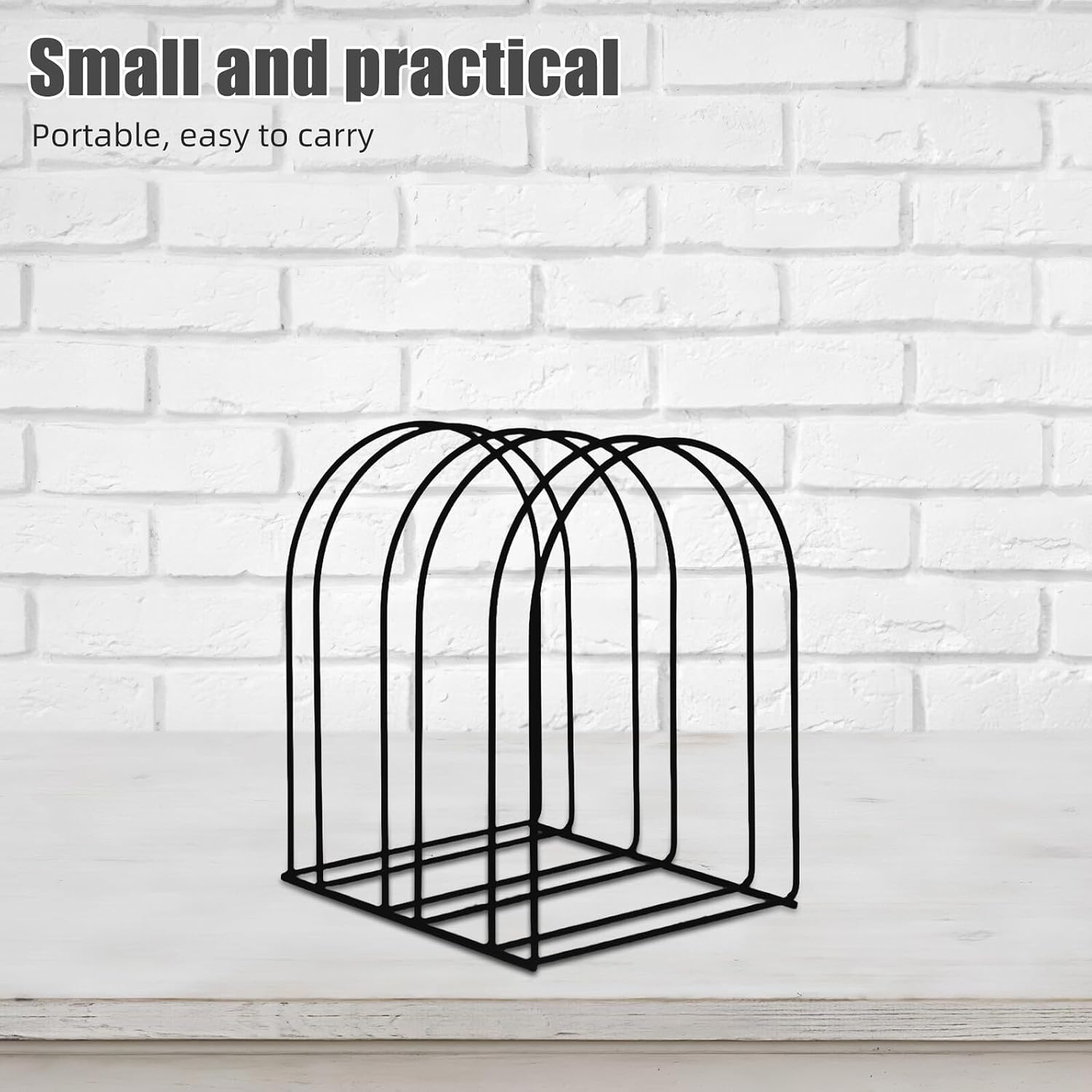 2pcs Black Metal Wire Knitted Hat Display Shelf Stand, Woolen Beanie Holder for Desktop, Winter Hat Organizer Rack for Home Storage and Display