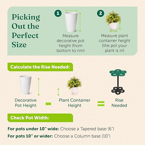 Miniatura 6 de Lift Kit Planter Insert, para macetas extra grandes y contenedores de plantas grandes, interiorexterior, elevación de columna XLalta 21-34"