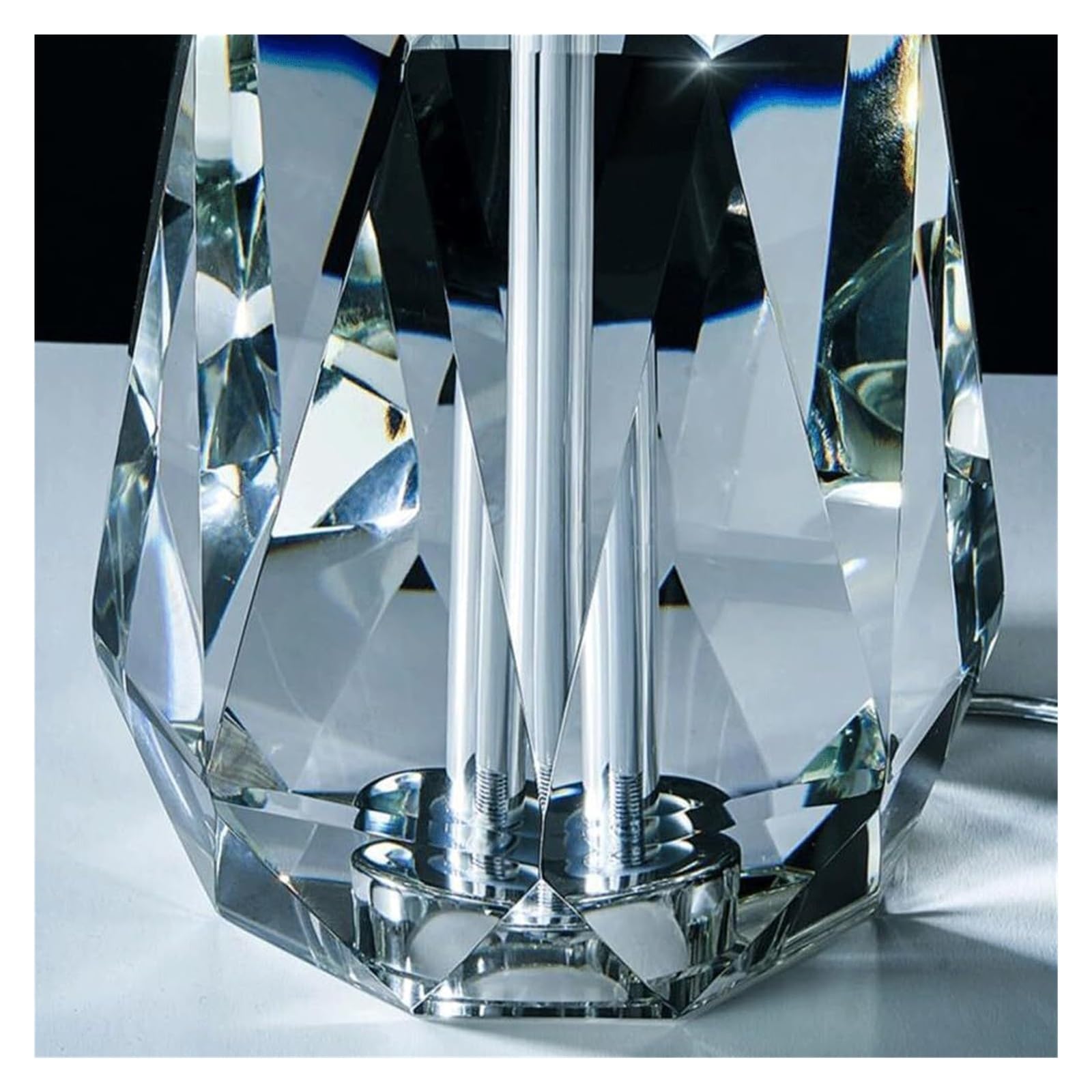 Luxuriöse Kreative Stoff-Kristall-Schreibtischlampe, Vintage-Tischlampe For Schlafzimmer, Kaffee-Schlafzimmer-Nachttisch-Dekorationsbeleuchtung Schreibtischlampe