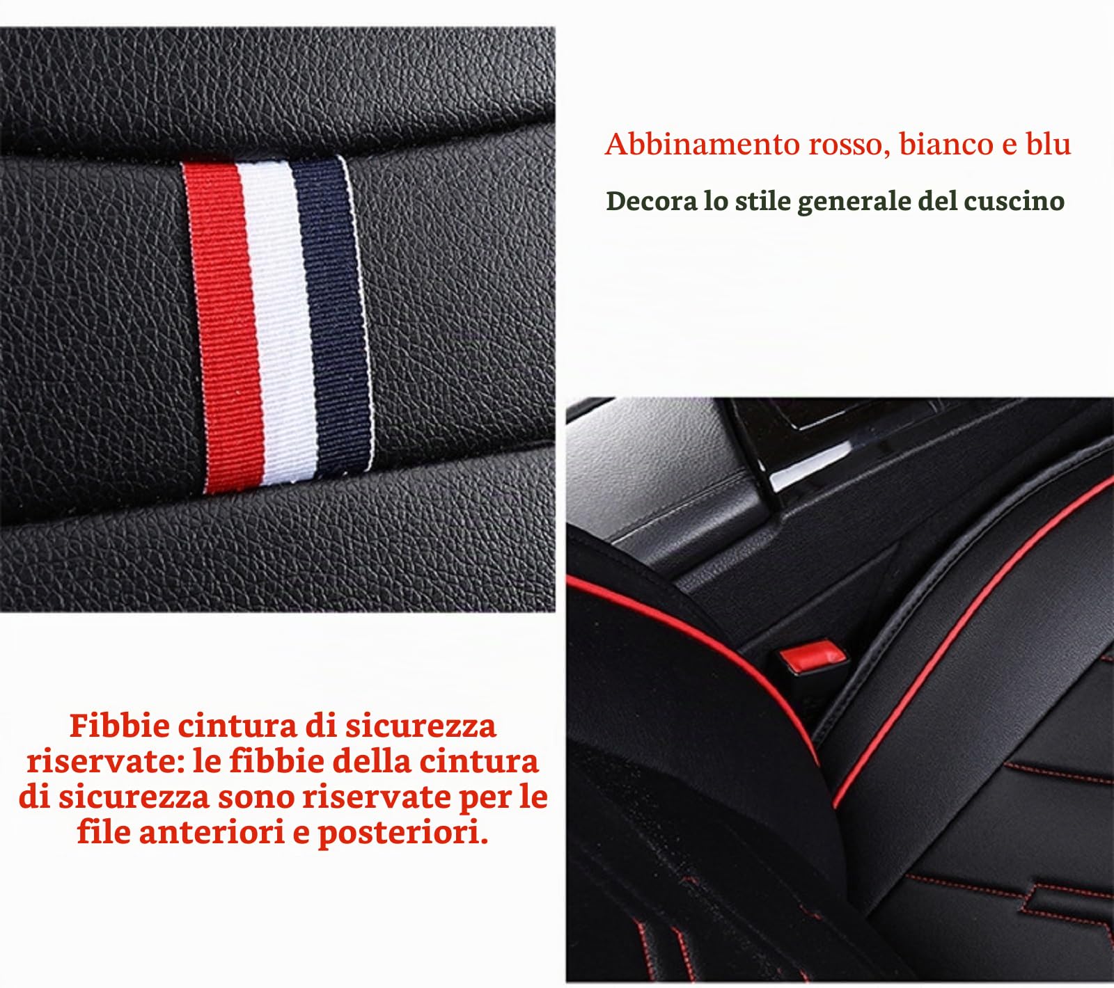 Coprisedili Auto Universali per Hyundai Tucson NX4/ Hybrid/N-Line 2021-2023 2024 2025 2026 in Pelle Sintetica, Set Completo di Protezione Sedili Sportivi, Compatibile con Airbag Accessori,A