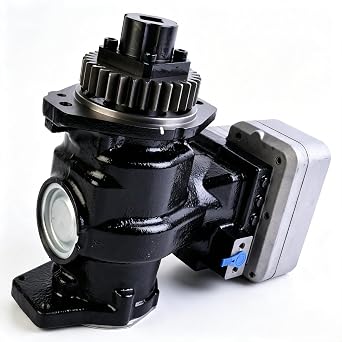 3689649 Air Brake Compressor for Cummins ISX15 QSX15 85mm | Fits Cummins ISX15 And QSX15 Engines 2010-2024, 85mm Single Cylinder Gear Driven Compressor, Replaces 3689649RX 3689649NX