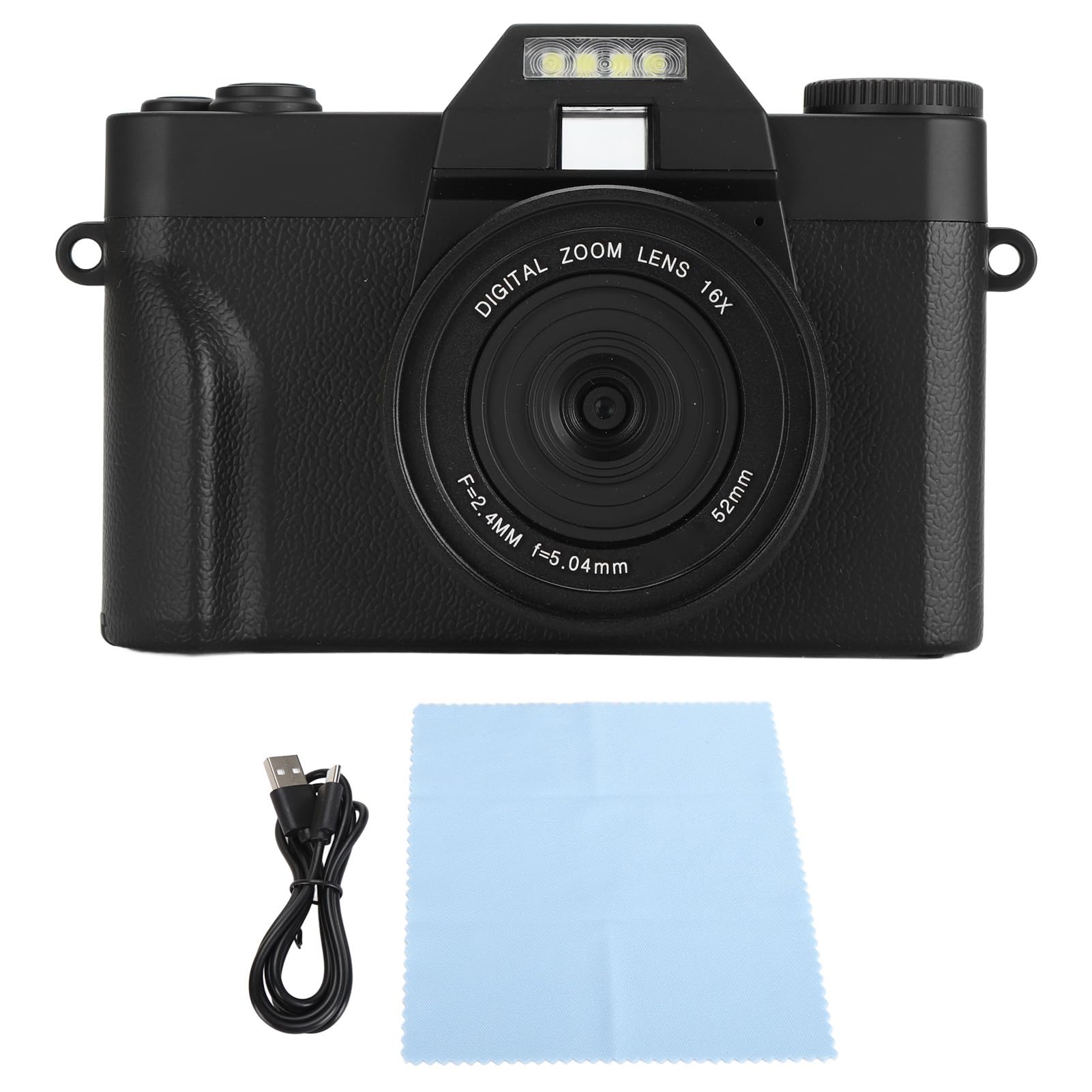 Cyfrowy Aparat Fotograficzny 4K do Fotografii, Aparat do Vlogowania 48 MP z Wi-Fi 3-calowy Ekran Odchylany o 180° Kompaktowy Aparat z 16-krotnym Zoomem Cyfrowym i Autofokusem