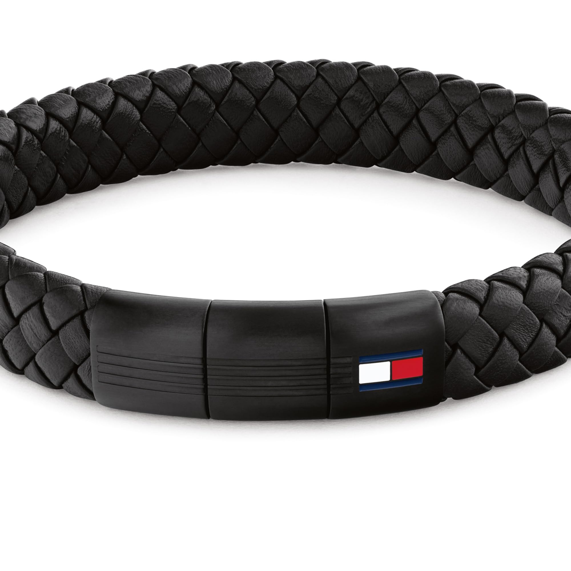 Tommy Hilfiger Jewelry bransoletka dla mężczyzn ze skóry – dostępna w kolorze czarnym lub brązowym lub niebieskim, Rozmiar uniwersalny, Skóra, No Gemstone