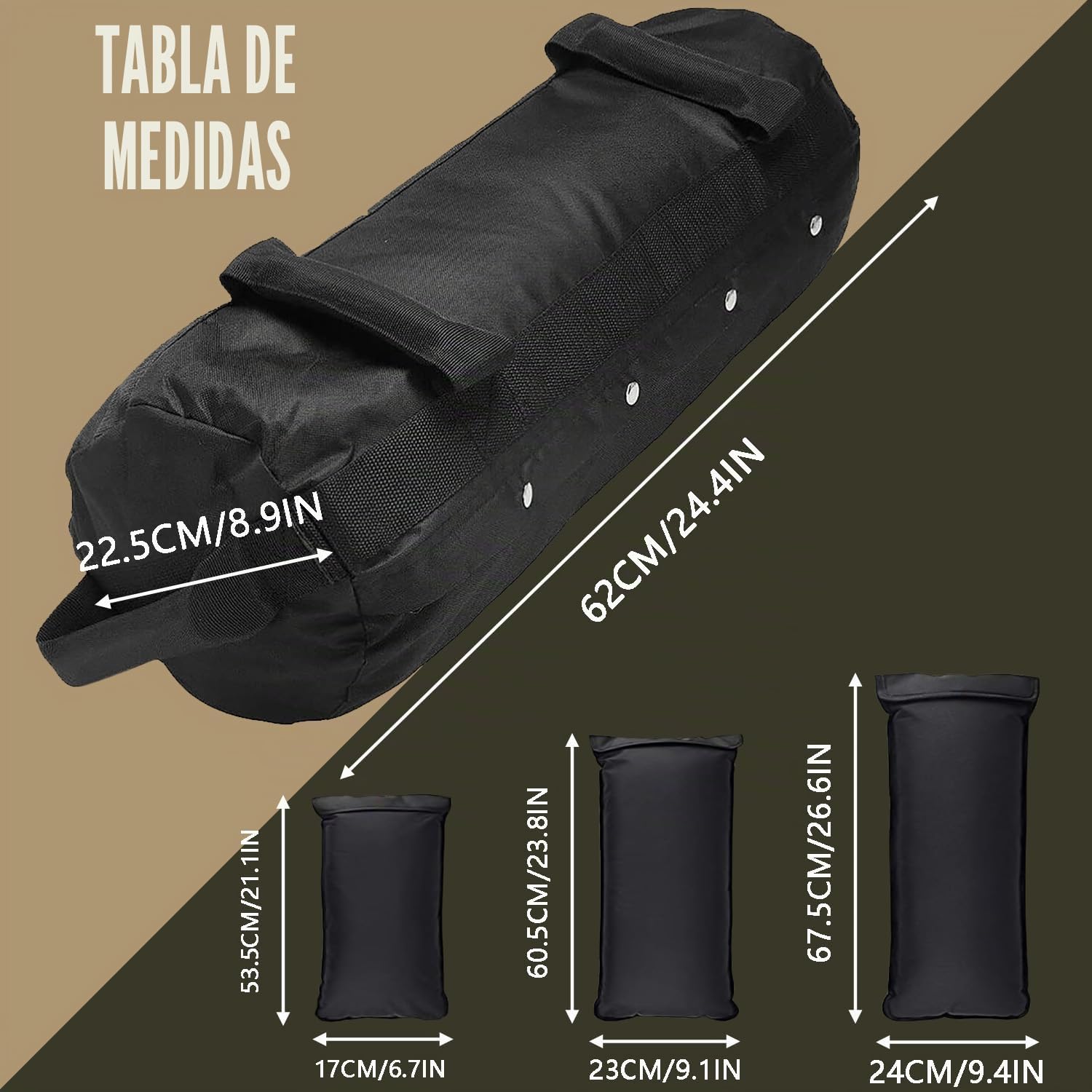 Favuit Saco de arena, saco de peso para entrenamiento de fuerza, ajustable, con 3 bolsillos interiores, Core Power Bag para entrenamiento funcional