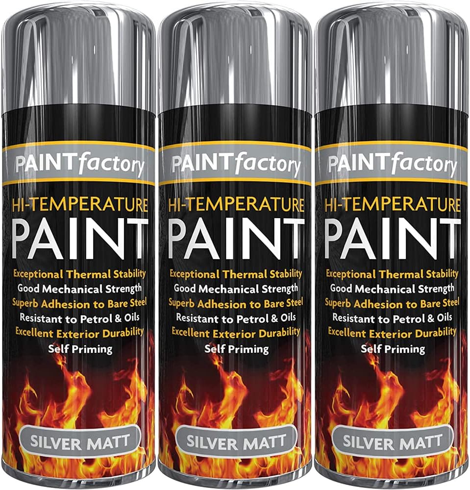 Musan HighTemperature Silver Matt Spray 300ml Heat Resistant BBQ