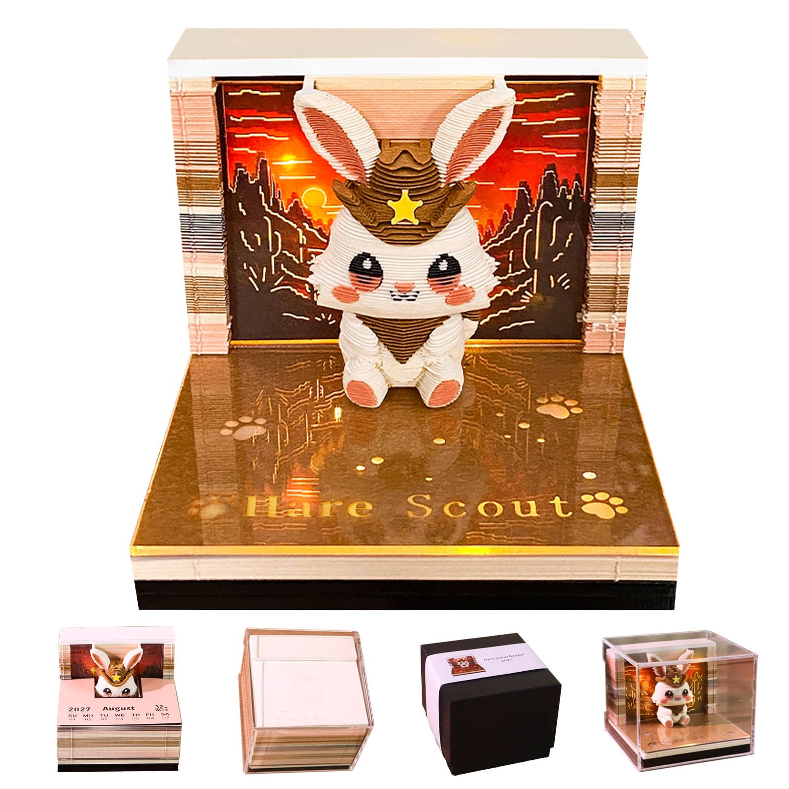 3D Calendar 2027 (Rabbit Warrior)