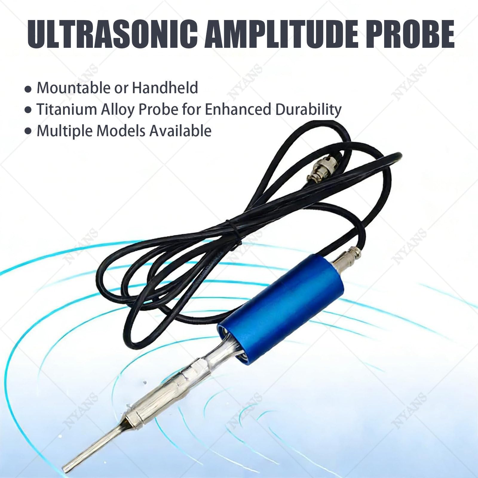 NYANS Ultraschall-Prozessor, Zell Disruptor-Mischer, Ultraschall-Homogenisator, Labor-Emulgiergerät, Einstellbar Von 1 S Bis 99 Std, für Biologie, Optik, Schmuck, Luft- und Raumfahrt, Hardware Φ8mm