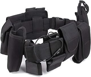 TokFlys Tactical Utility Belt with10 Pouches Security Military Duty Nylon Belt