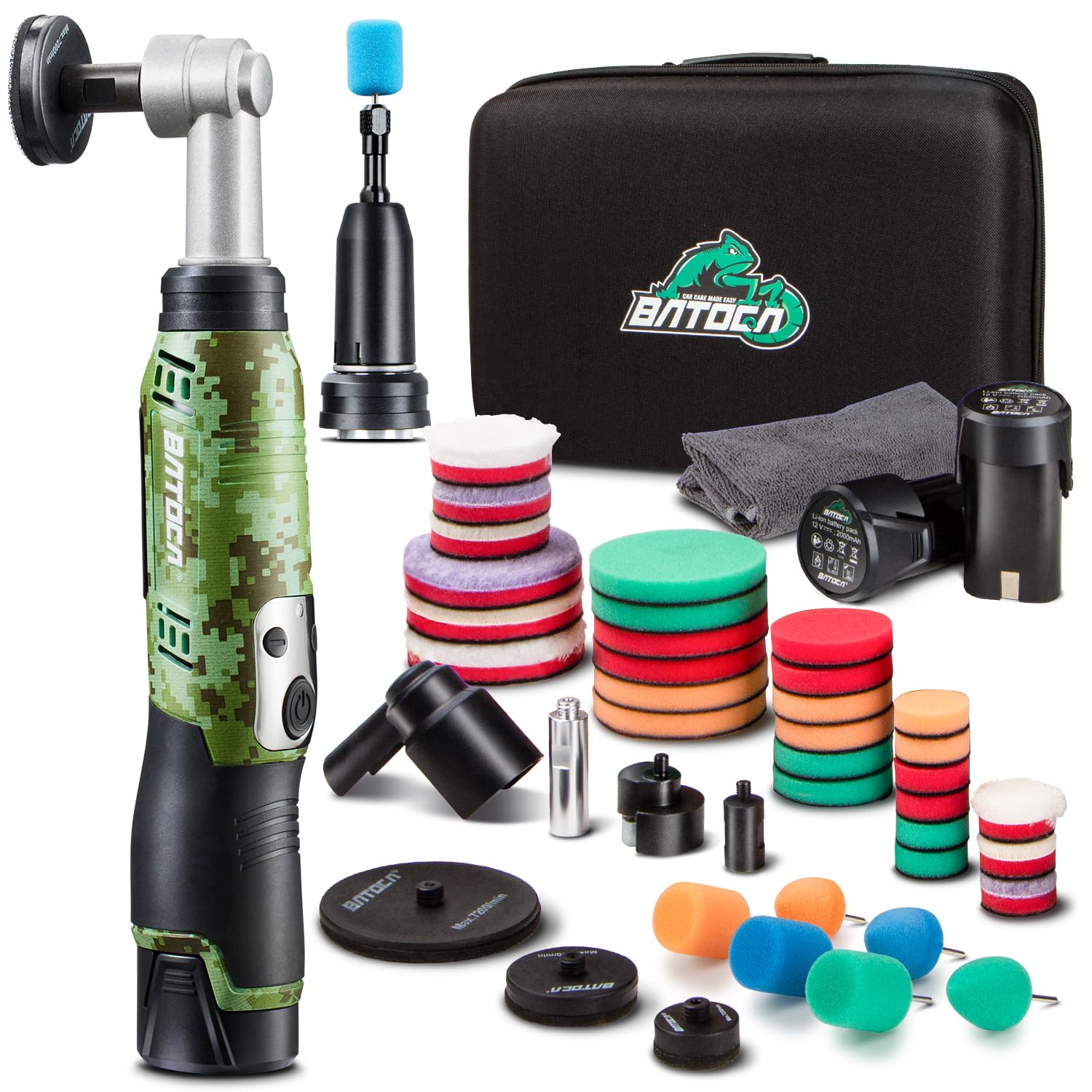 BATOCA S6 Mini Polisseuse sans fil, 12V, 1000-21000 RPM, kit voiture
