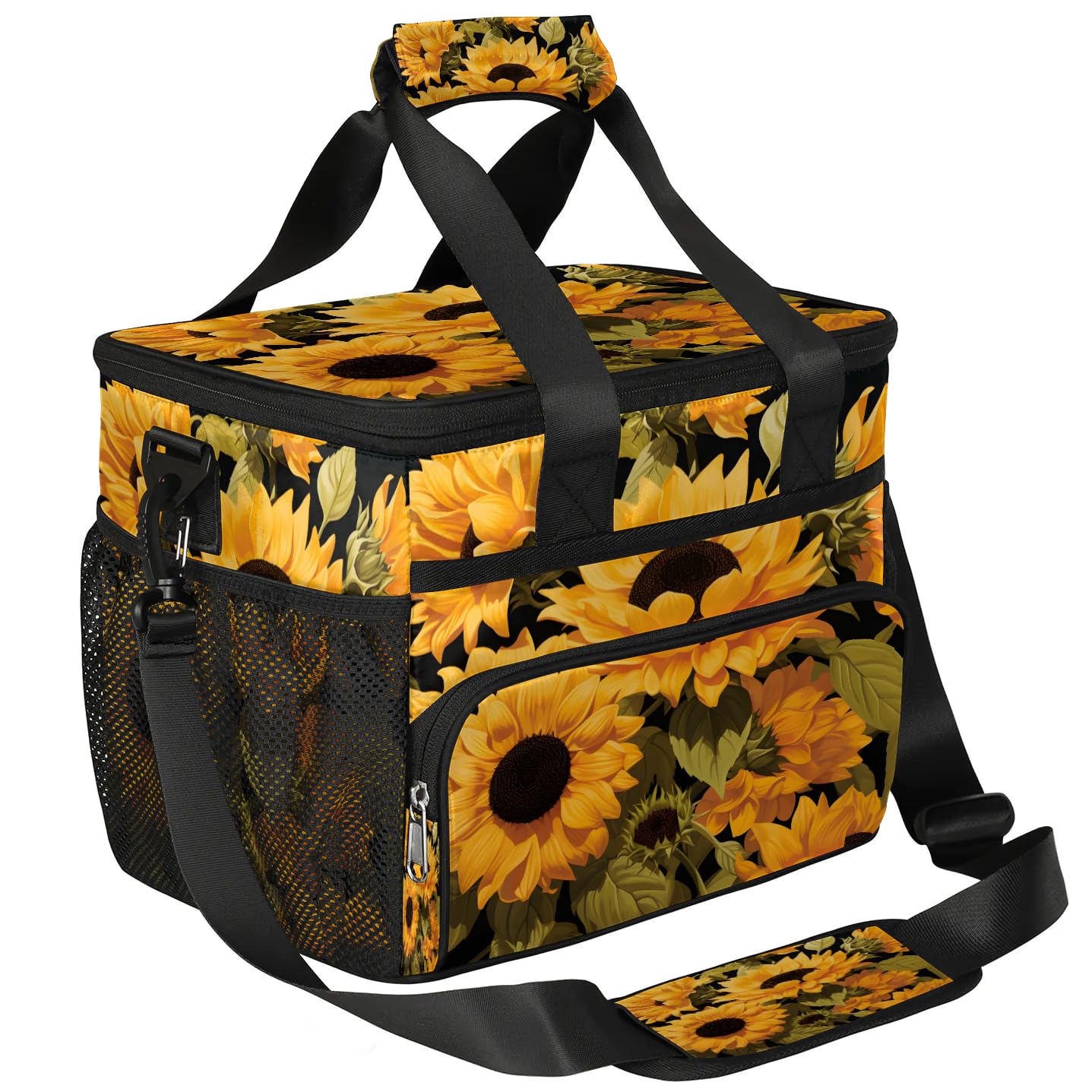 Lunch Box for Men Heavy Duty Insulated Lunch Bag for Women Sunflower Floral Lunchbox for Adults Lunch Cooler