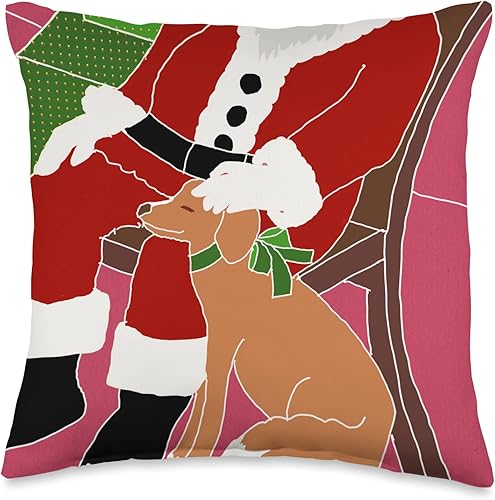 Miniatura 5 de Archi-Selectcom Almohada para perro con Papá Noel en Navidad 18 x 18 pulgadas multicolor