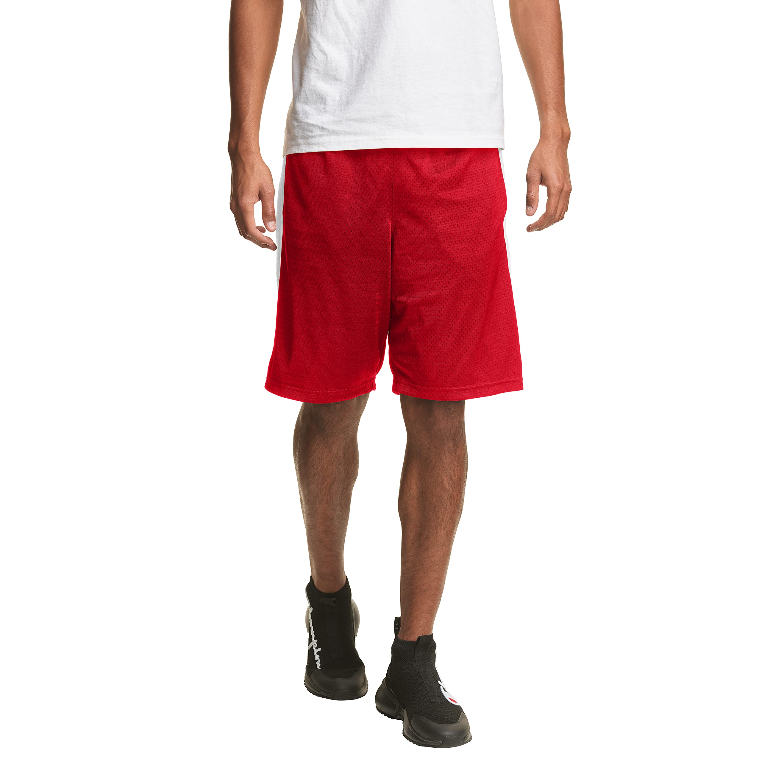 Champion Mesh Basketball Short, Rouge Écarlate, S Homme
