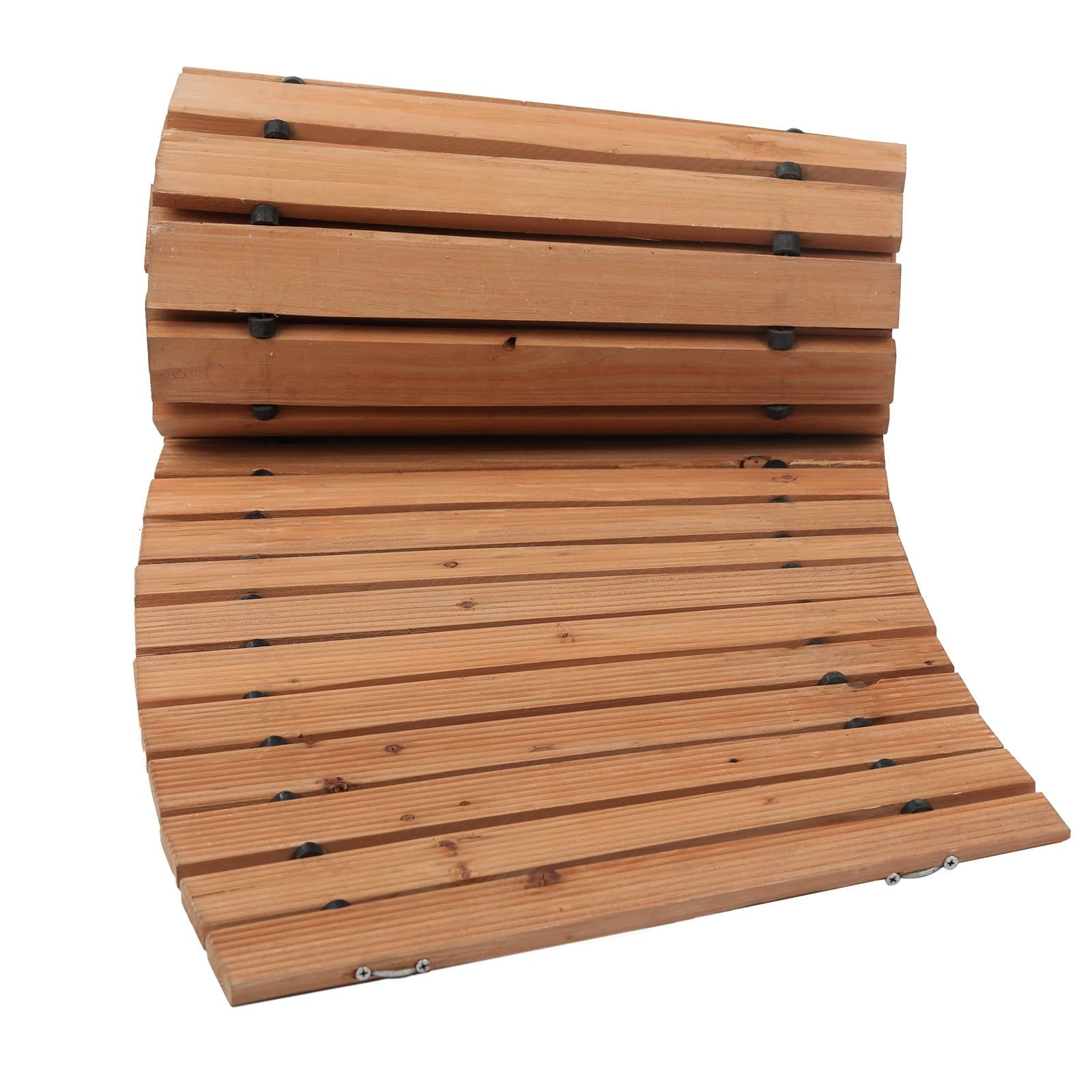 VEVOR Chemin de Jardin en Bois, 253x43 cm, Allée de Jardin Incurvée Déroulante Antidérapante Décorative en Cèdre avec Connexion par Câble Métallique, pour Fêtes, Mariages, Cour, Terrasse, Extérieur