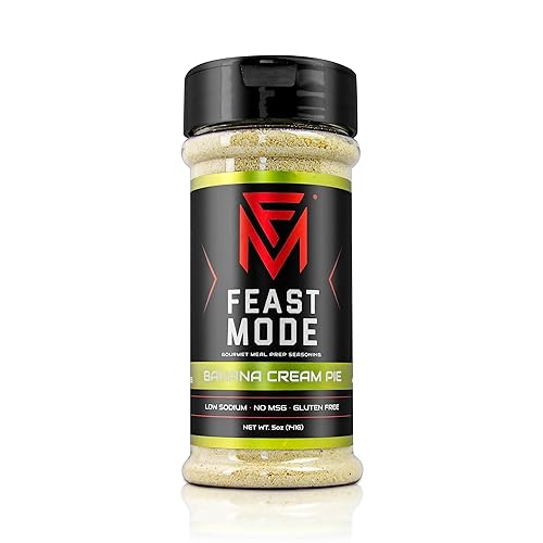 Feast Mode Flavors  Condimento para pastel de crema de plátano  Bajo en sodio sin MSG sin gluten  Sabor natural de preparación de comidas, adorno