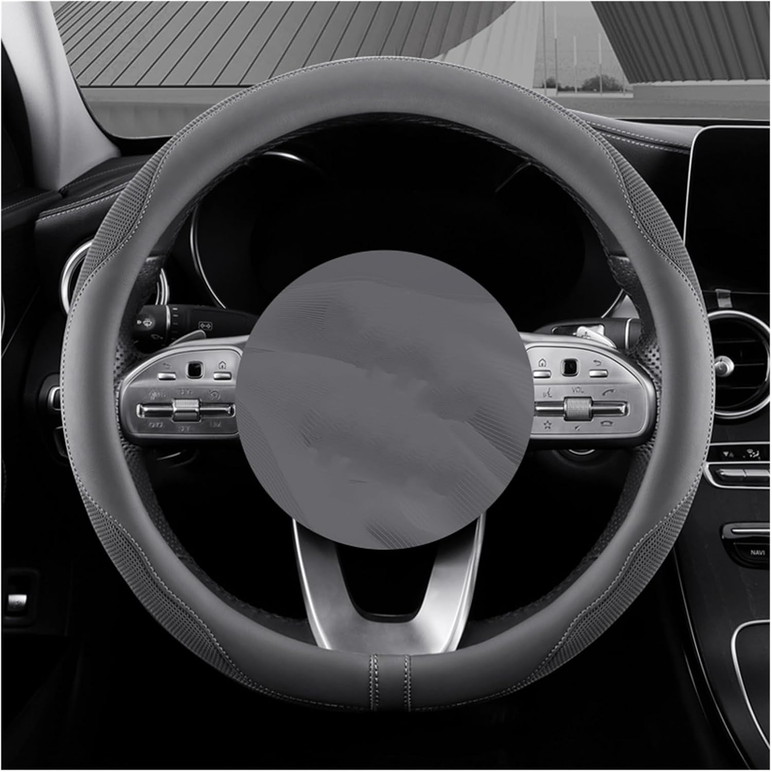 Car Steering Wheel Cover for Car Steering Wheel Cover Ice Silk Car Decoration Fashionable and Beautiful Easy to Install (Color : 4#)