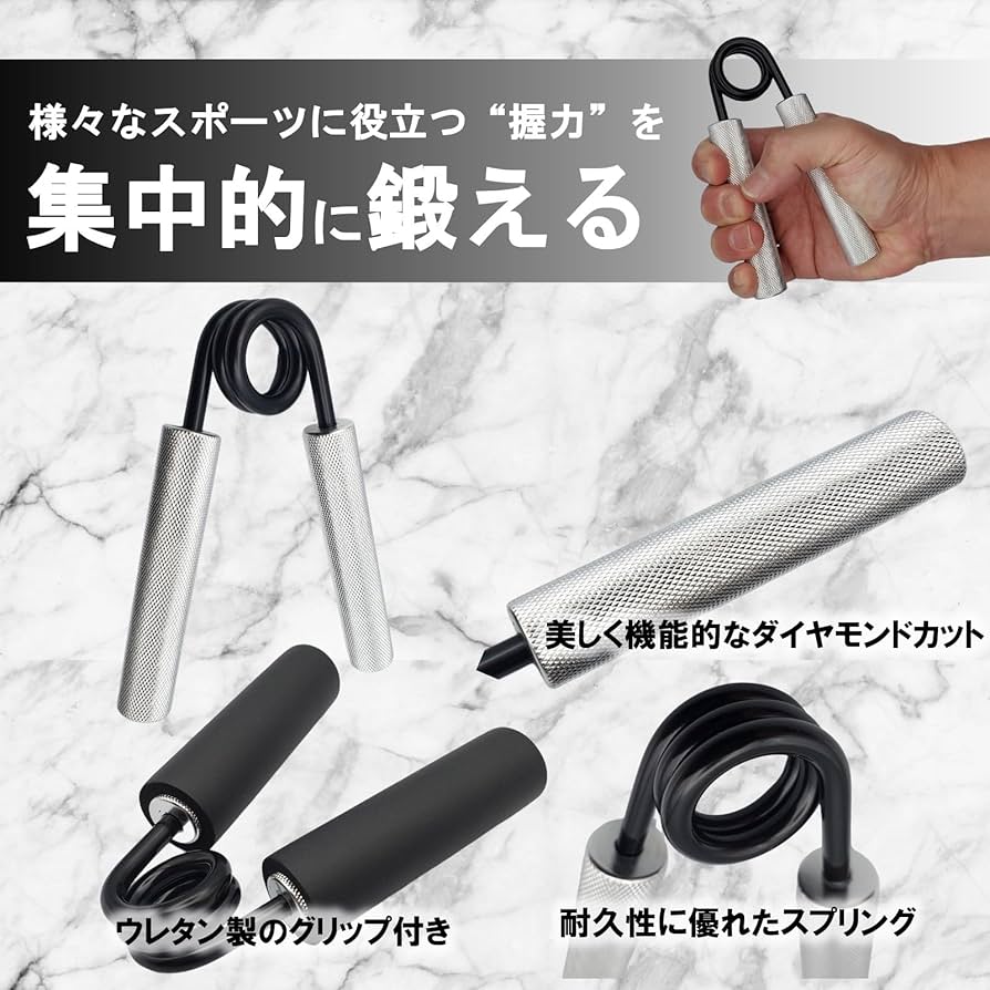 ハンドグリップ3 パワーボール3（2つはジャンク）　握力強化セット Amazon | db-gym ハンドグリップ パワーグリップ 手軽に鍛える