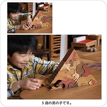 Amazon | ︎動物のピラミッド（Aタイプ） 贅沢でアートな木のパズル
