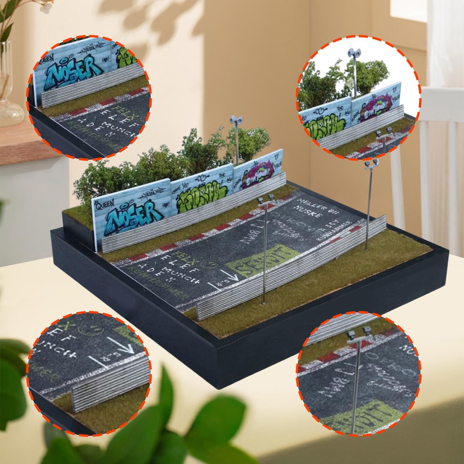 harayaa Ausstellungsständer für Modellautos im Maßstab 1:64, Aufbewahrung für Modellautos, Organizer für Foto-Requisiten, Hintergrund, Diorama, Garage,