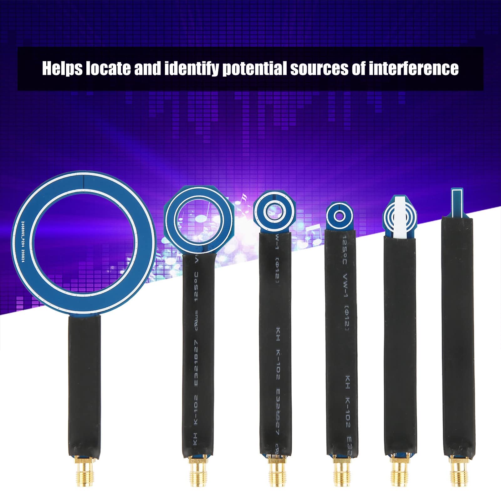 Sonda di Campo Magnetico per Campo Vicino 6 Pezzi Emc Sonda per Campo Vicino Sonda per Campo Magnetico per Conduzione di Radiazioni Antenna, Altri Dispositivi Elettronici,
