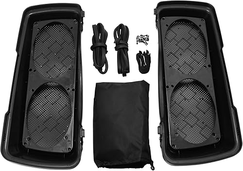 Miniatura 10 de TCMT Cubierta dura de la tapa de la alforja negra vívida para Harley Touring Street Road Glide 1994-2013