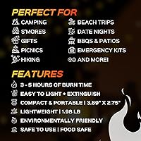 Vista 5 de Paquete de 2 fogatas portátiles, pozo de fuego Smores, hoguera al aire libre, 3-5 horas de tiempo de combustión, sin brasas, sin complicaciones