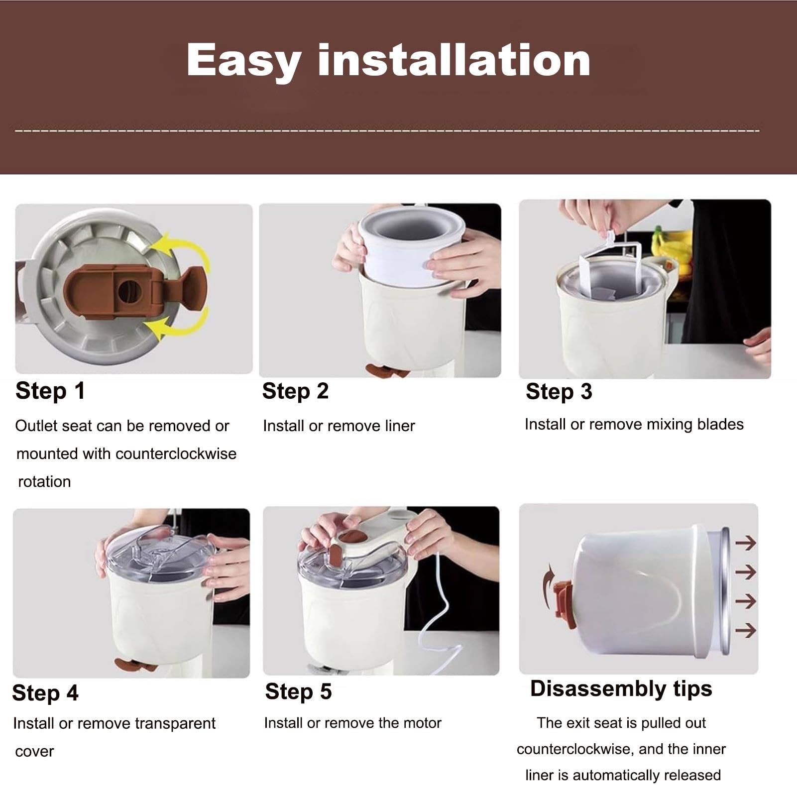 Máquina Para Hacer Helados Con Recipiente Congelador, Mini Máquina Automática De Helado Suave Para El Hogar, Máquina Para Hacer Postres Cremosos De Frutas Caseros